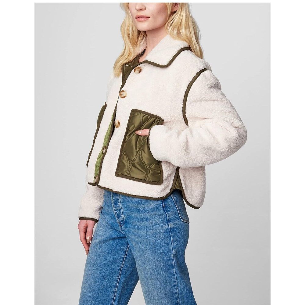 Blank NYC Cream and Green Teddy Jacket - Picture 2 of 9